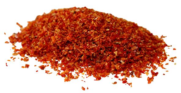 Paprika rød 2mm 25kg. sæk