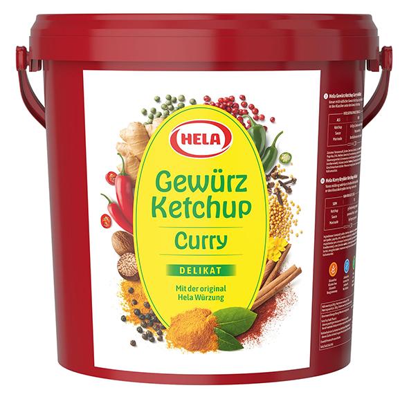 Ketchup delikat curry Hela 10kg. spand