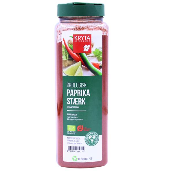 Øko paprika stærk rosen 500gr dåse