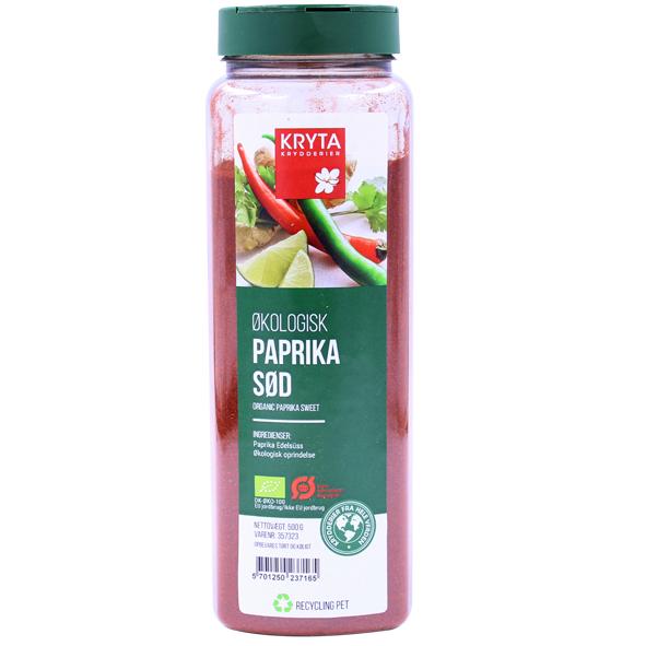 Øko paprika sød edelsuss  500gr. dåse