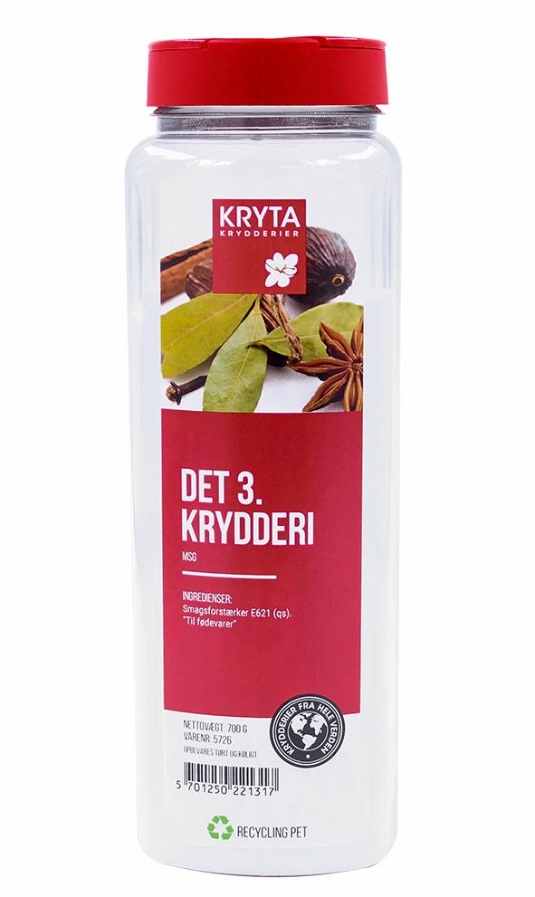 Det 3 krydderi E621 700 gr. dåse