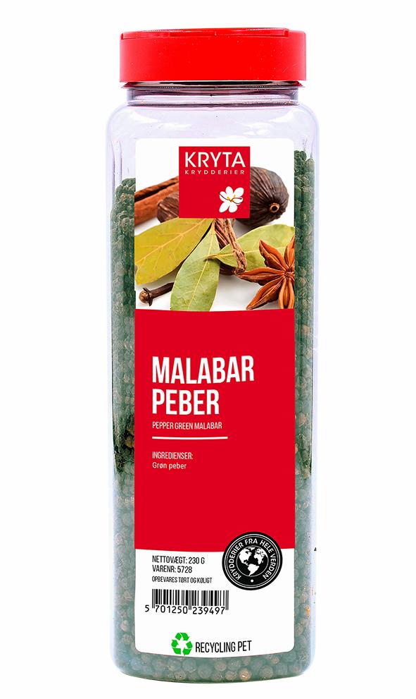 Peber grøn malabar hel 230gr. dåse