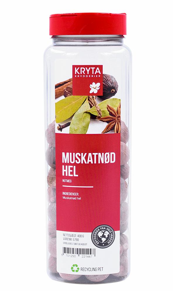 Muskatnød hel 400gr. dåse