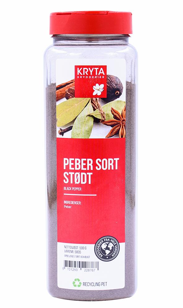 Peber sort stødt 500gr. dåse