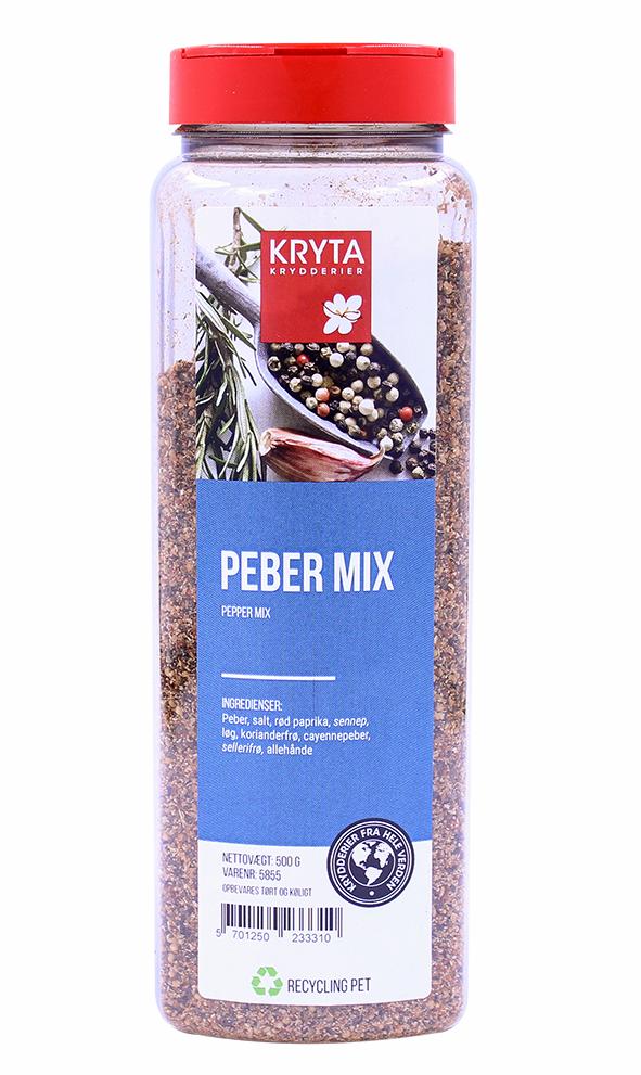 Peber mix 500gr. dåse