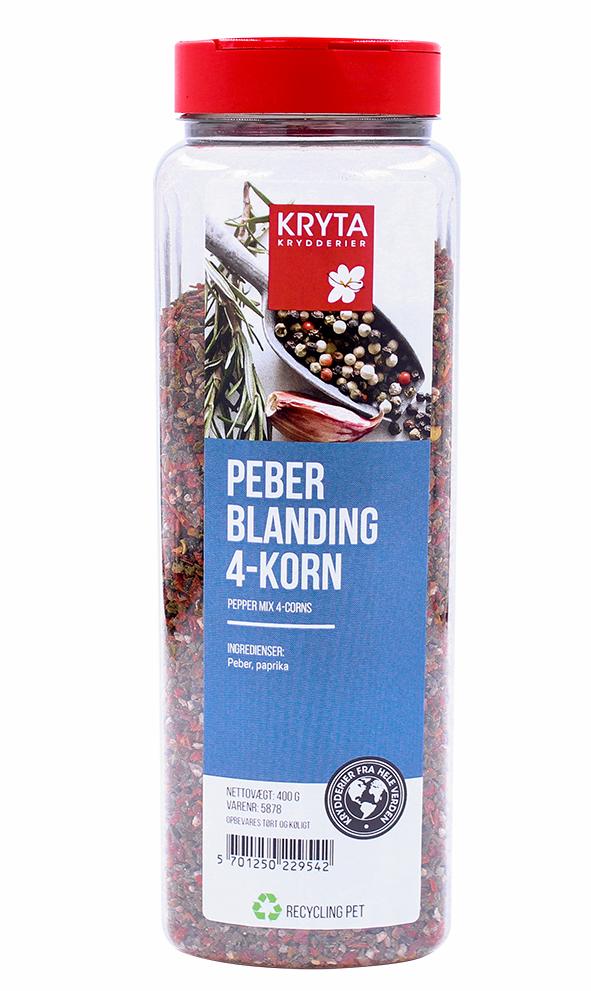 Peberblanding 4-korn grov 400gr. dåse