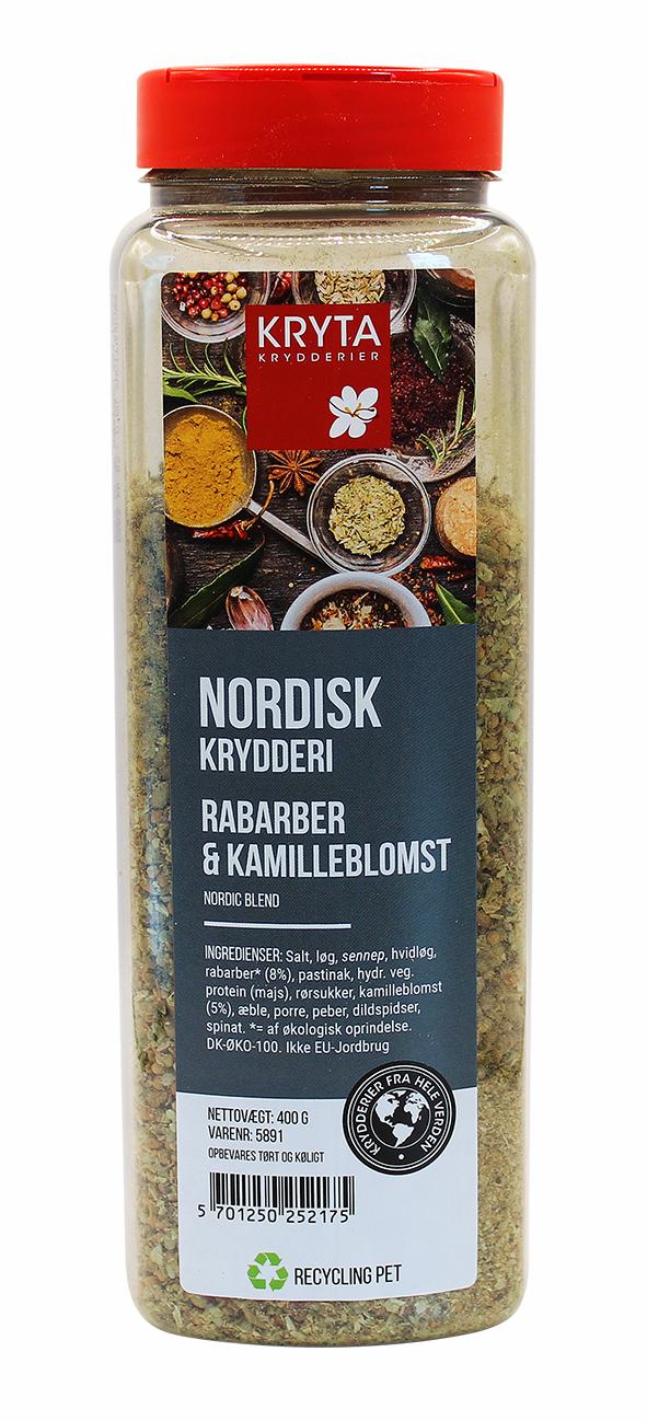 Nordisk rabarber & kamilleblomst 400gr. dåse